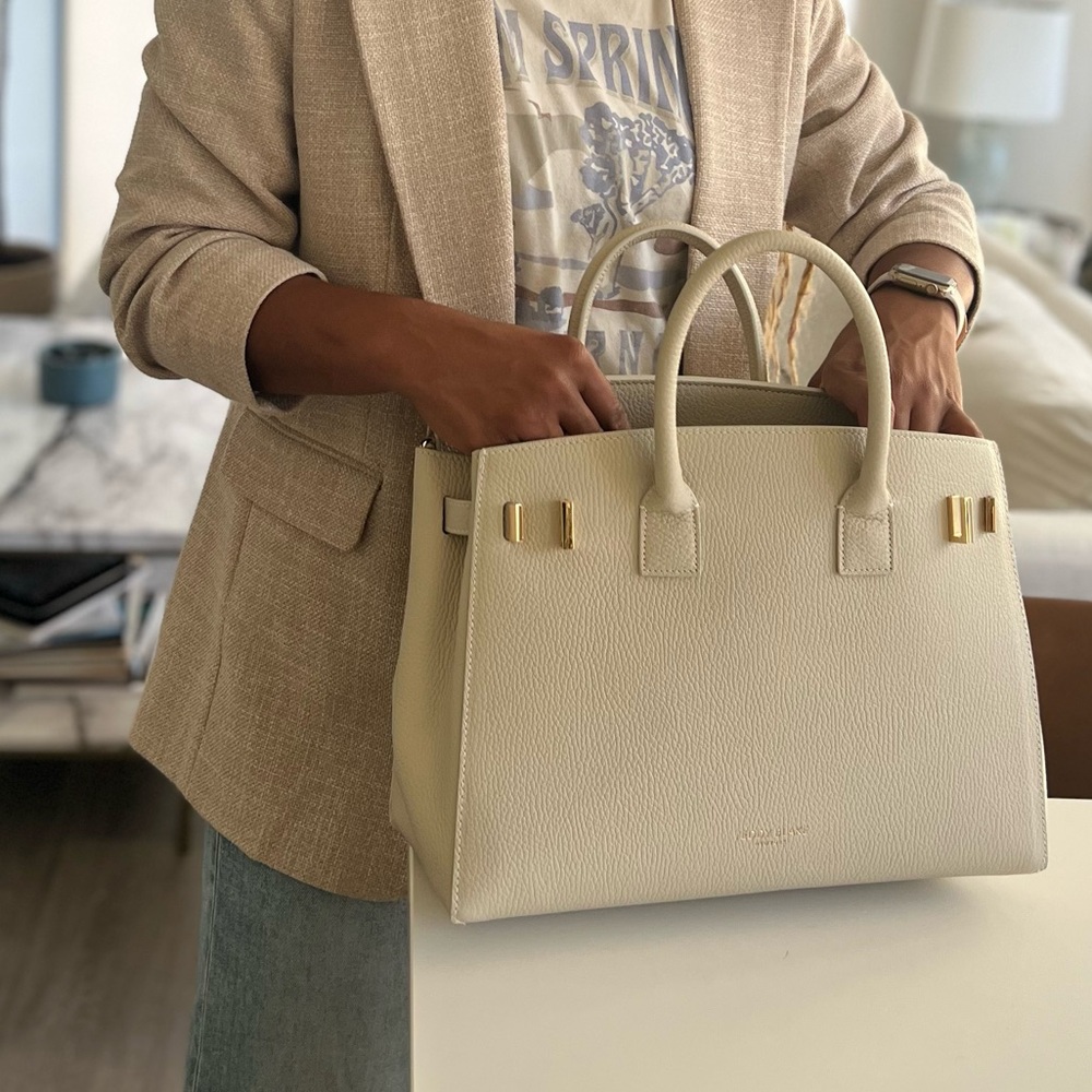 Elegant Cream Handbag Gigi Stampato 13"